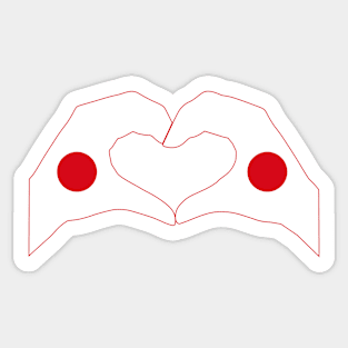 We Heart Japan Patriot Flag Series Sticker